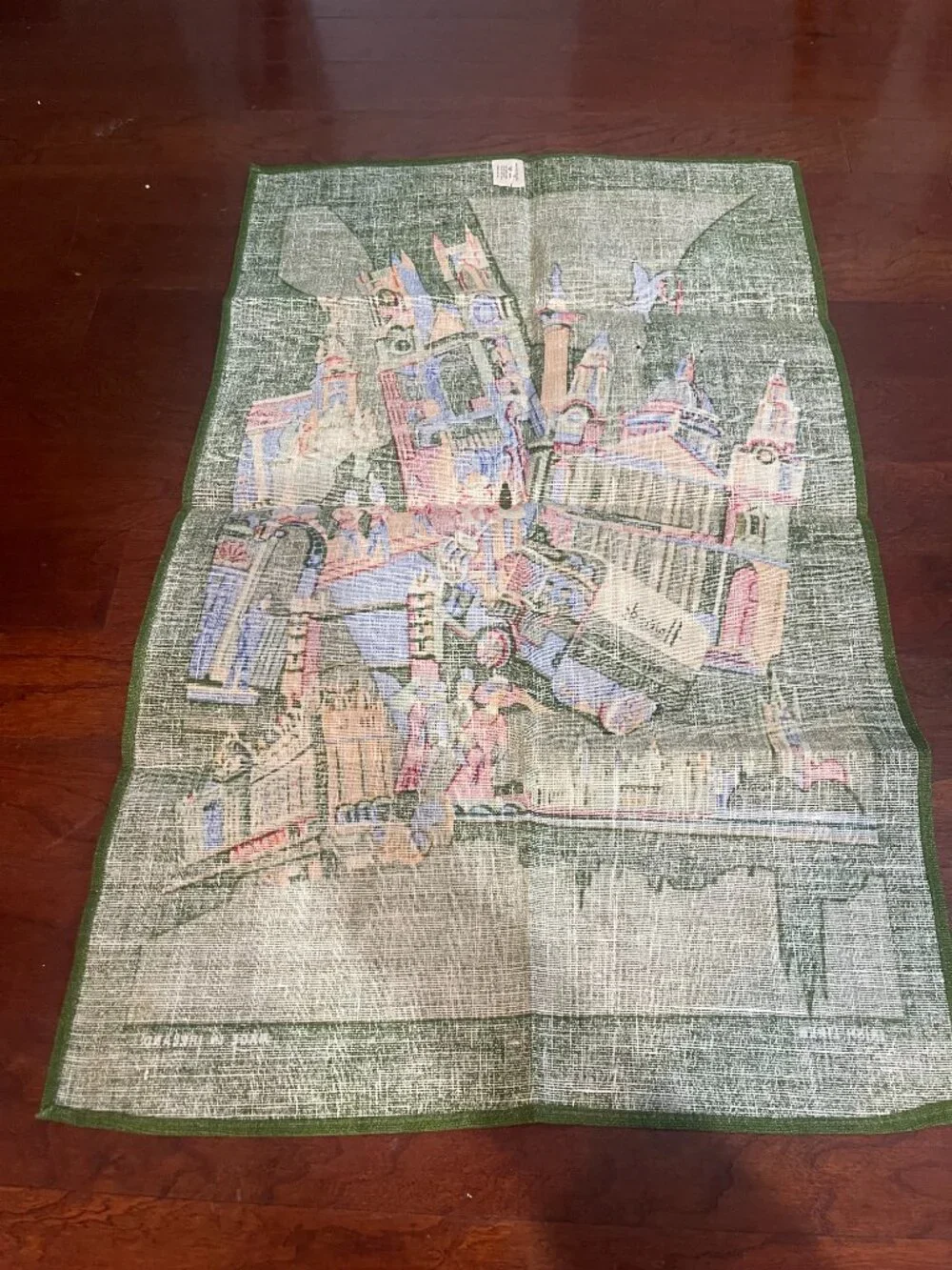 Vintage Harrods London 100% Irish Linen Tea Towel Made in Ireland